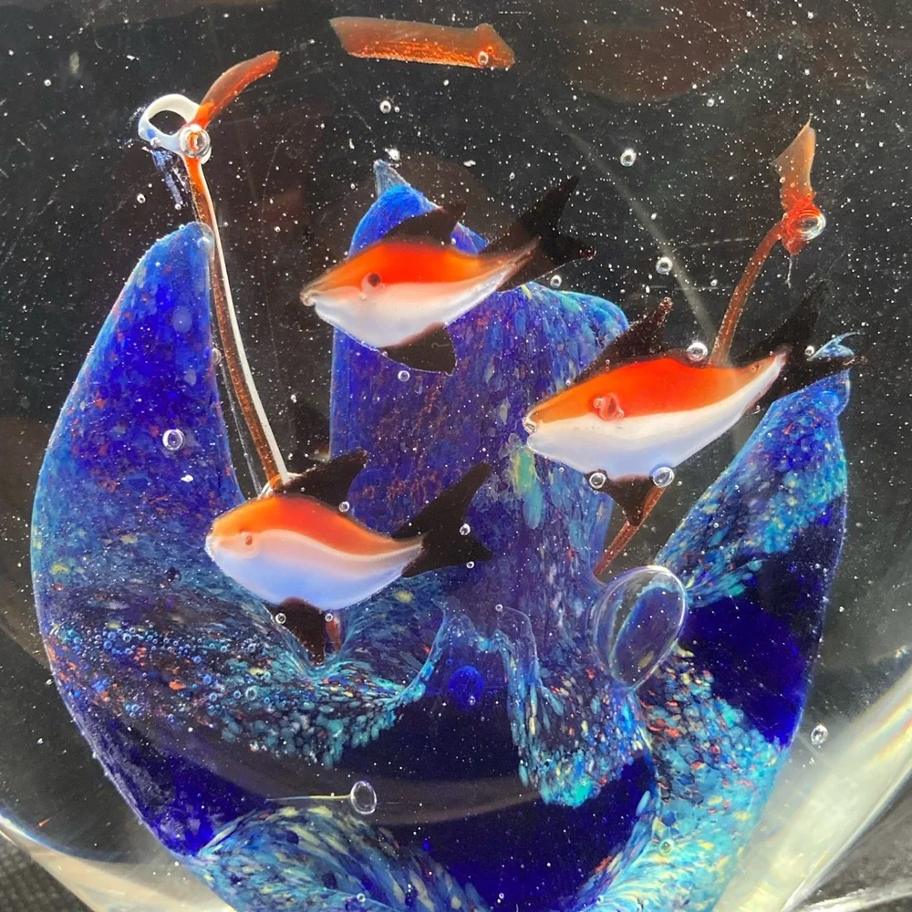 Murano Handcrafted Glass Fish Aquarium Decor